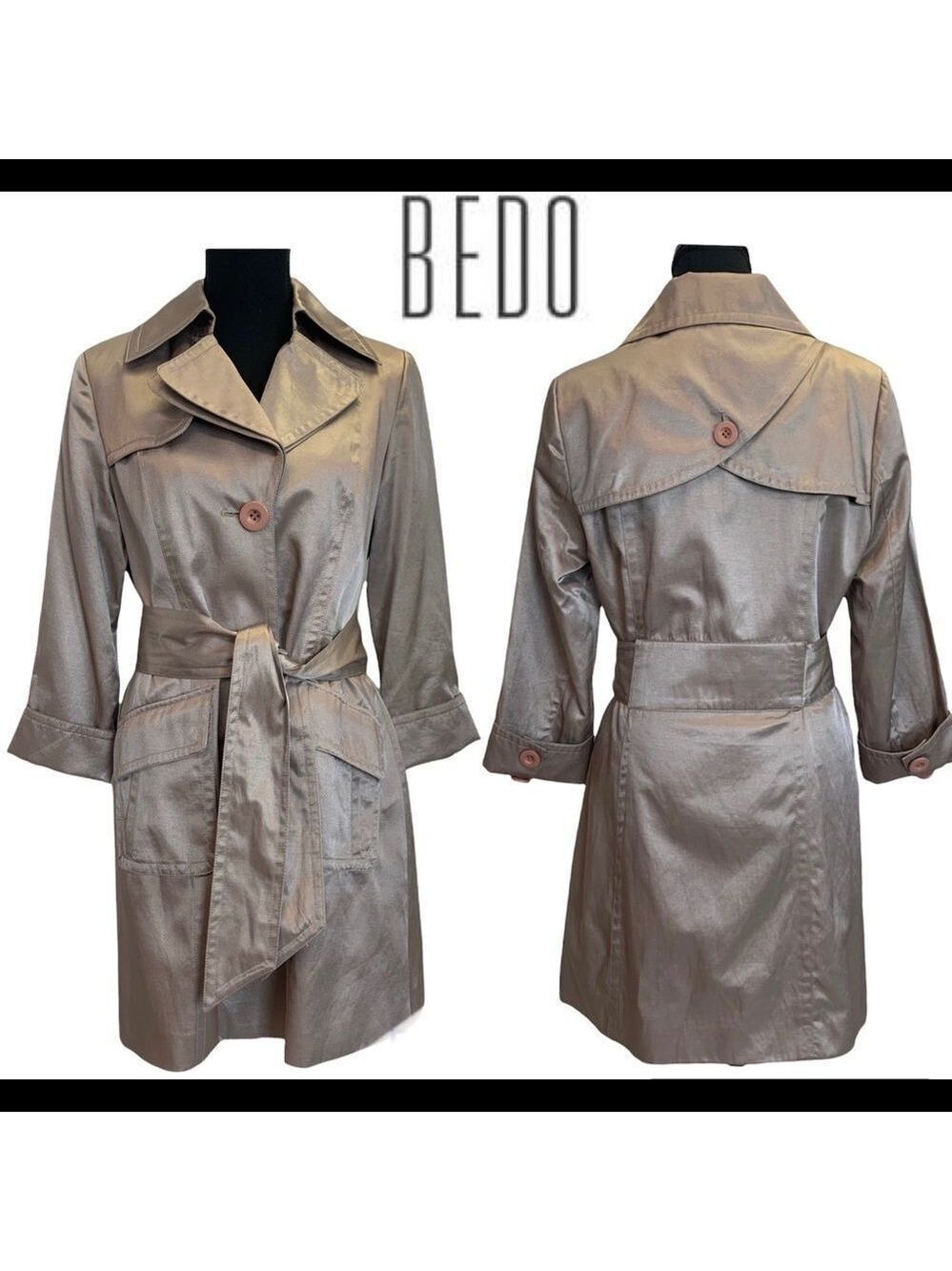 Bedo light tan brown trenchcoat size medium